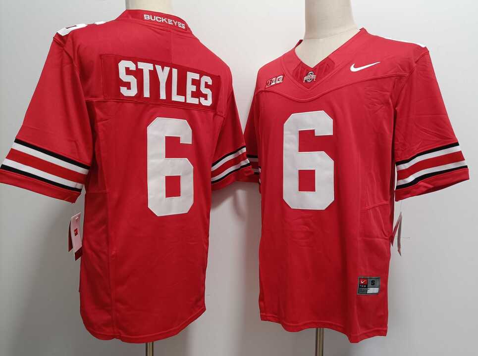 Mens Ohio State Buckeyes #6 Sonny Styles Red FUSE College Football Jersey